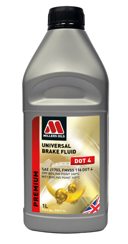 Brzdová kapalina MILLERS OILS Universal Brake Fluid DOT4 - vhodná pro ABS - 1L