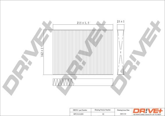 Filtr, vzduch v interiéru DRIVE DP1110.12.0201