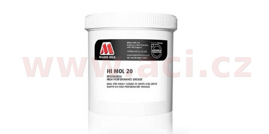 MILLERS OILS Hi Moly Grease 20 - vazelína na bázi lithiového mýdla a molybden disulfidu, na hřídele - 500 g