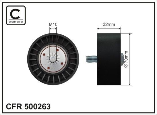 Vratná/vodicí kladka, klínový žebrový řemen CAFFARO 500263