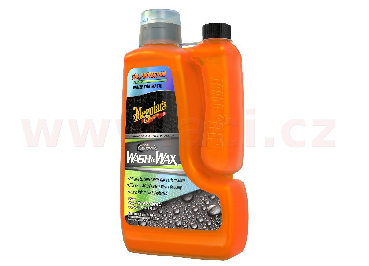 MEGUIARS Soft Wash Gel - autošampón Meguiar's Hybrid Ceramic Wash & Wax - hybridní keramický autošampon, 1 410 ml + 236