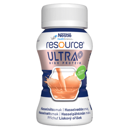 RESOURCE ULTRA + HIGH PROTEIN PŘÍCHUŤ LÍSKOVÝ OŘÍŠEK perorální roztok 4X125ML