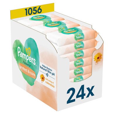 Pampers Harmonie Aqua Calendula vlhčené ubrousky, 1 056 ubrousků (24 x 44 ks)