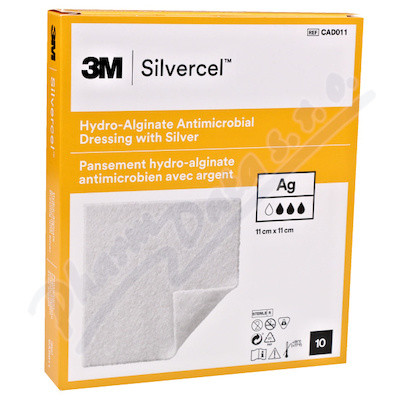 Silvercel Hydro-alginate Antimikrobiální Krytí Se Stříbrem 11x11cm,(10ks v balení)