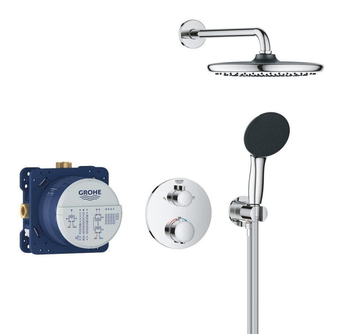 Sprchový systém Grohe Precision včetně podomítkového tělesa chrom 34883000