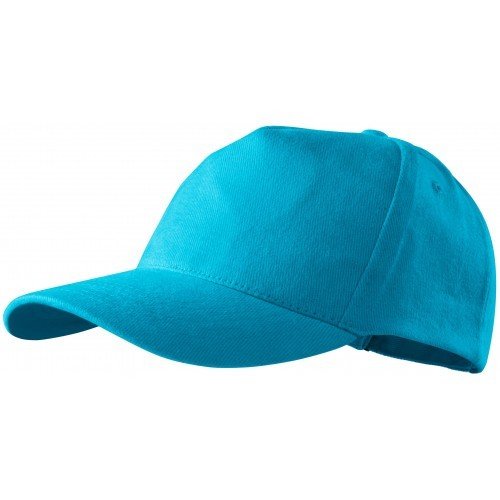 5-panelová kšiltovka, tyrkysová, nastavitelná