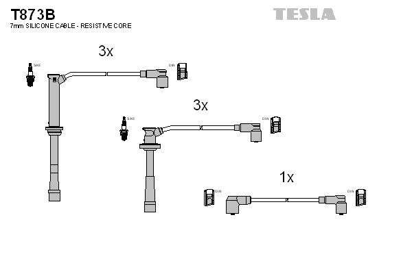 Sada kabelů pro zapalování TESLA T873B