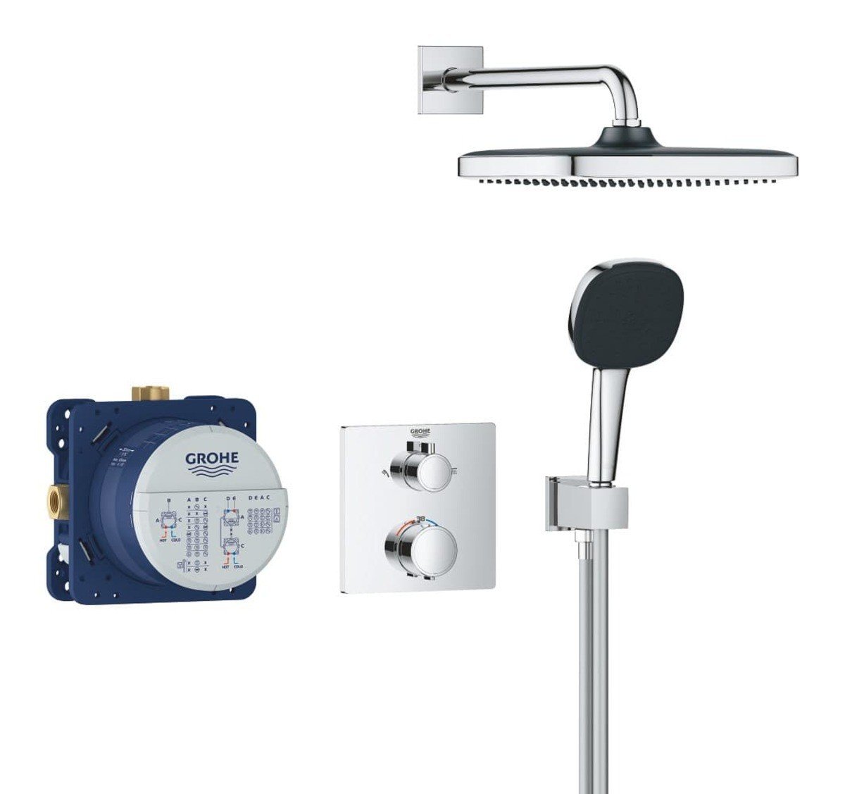 Sprchový systém Grohe Precision včetně podomítkového tělesa chrom 34882000