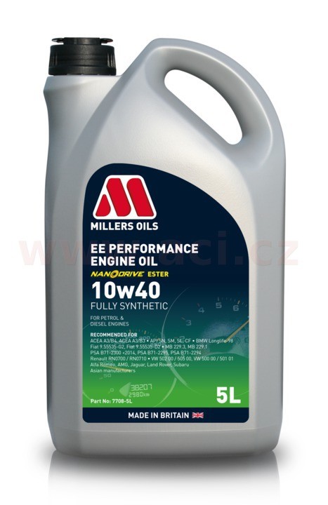 Motorový olej 10W-40 MILLERS OILS EE Semi Synthetic (Nanodrive) - 5L