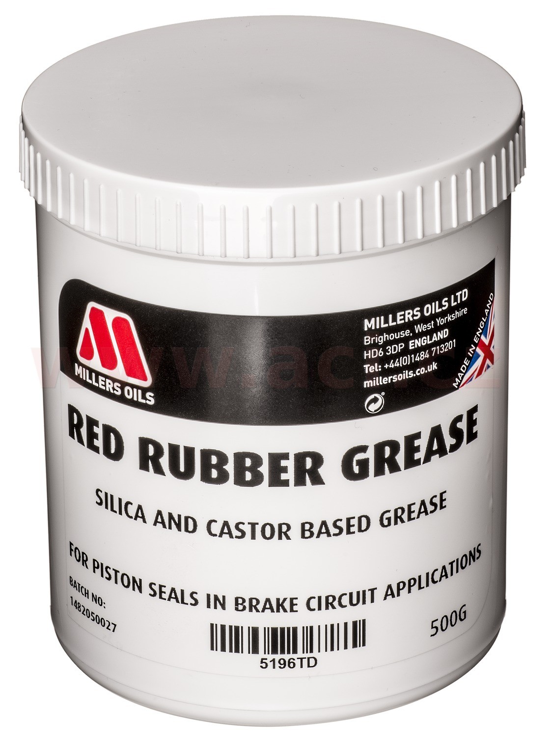 MILLERS OILS Red Rubber Grease, vazelína na rostliné bázi pro kontakt s gumou - 500g