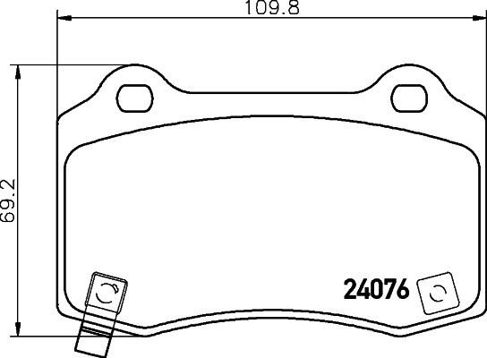 Sada brzdových destiček, kotoučová brzda HELLA PAGID 8DB 355 014-211