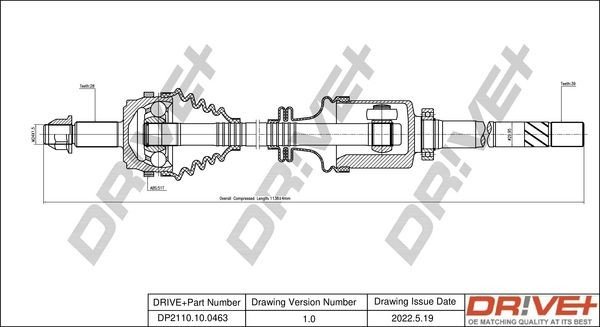 Hnací hřídel DRIVE DP2110.10.0463