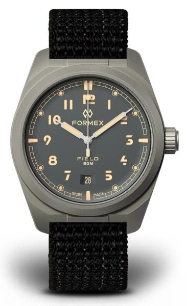 Formex Field Automatic Ash Grey Nylon-Velcro Black Strap