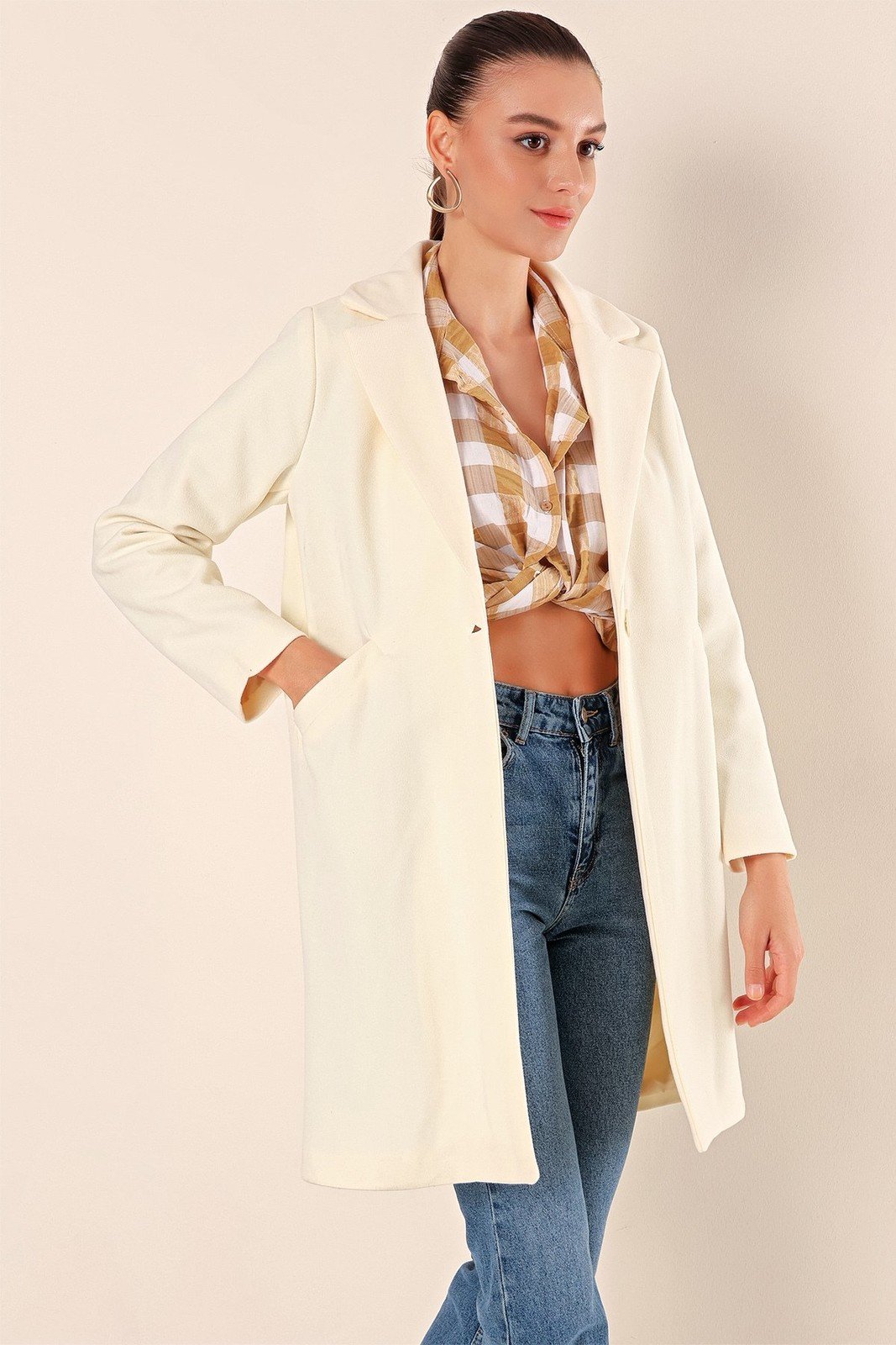 Bigdart 9085 Cachet Coat - Cream