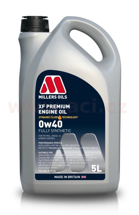 Motorový olej 0W-40 MILLERS OILS XF Longlife - 5L