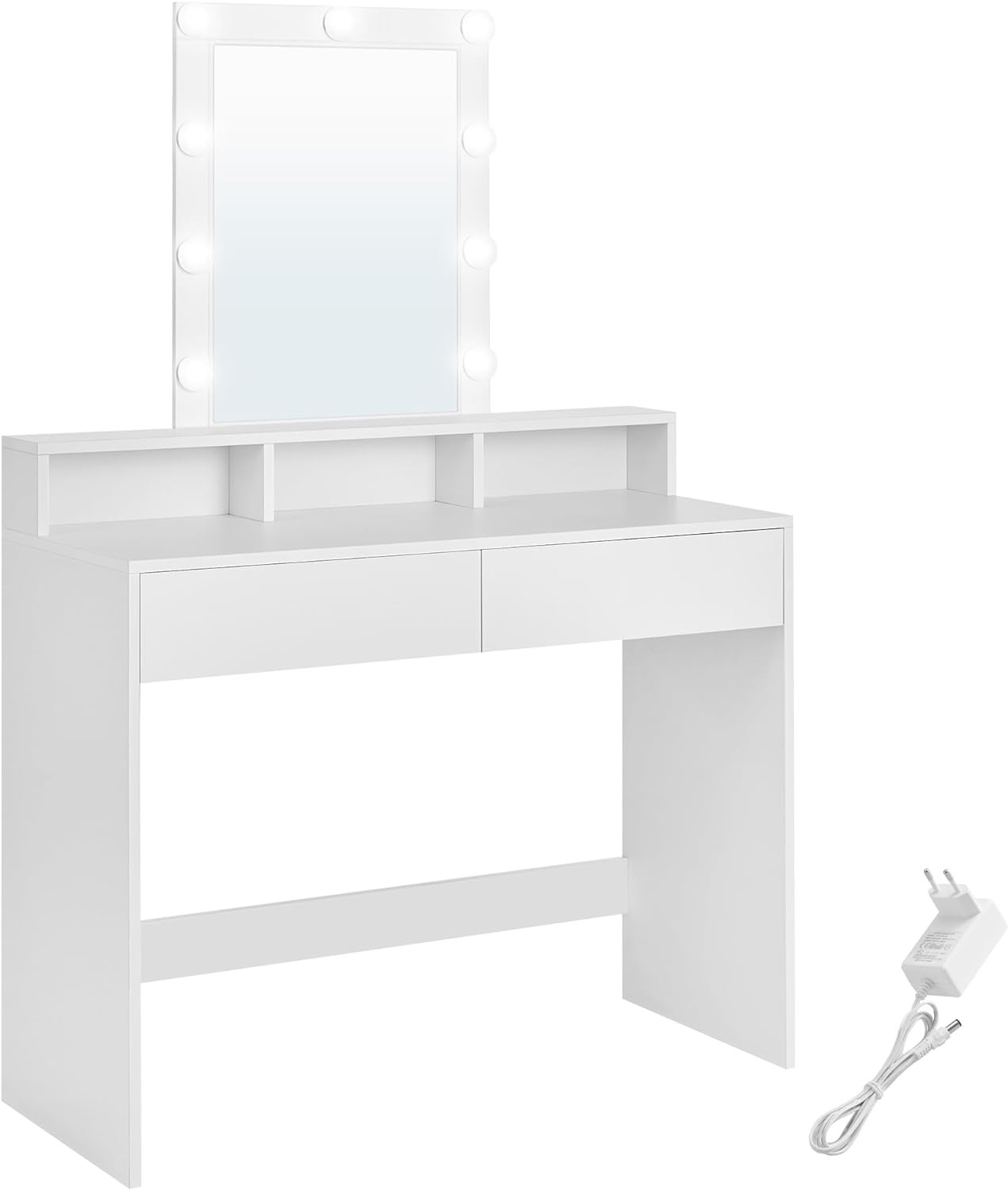 Vasagle Toaletní stolek se zrcadlem LED
