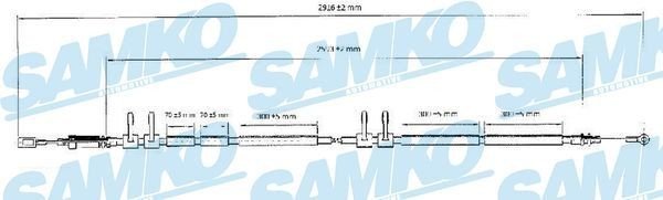 Tažné lanko, parkovací brzda SAMKO C0989B