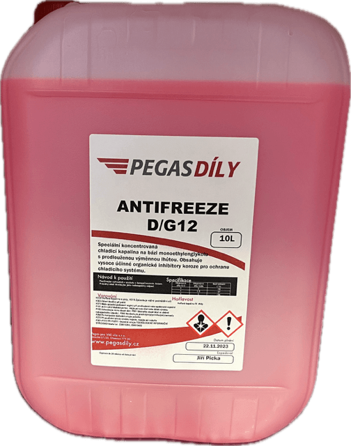 Chladící kapalina Pegas Antifreeze Profi D G12 - 10l