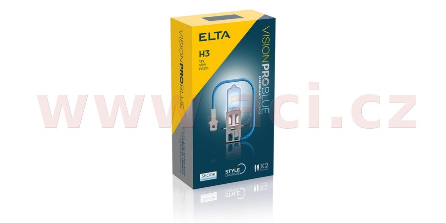 ELTA žárovka H3 55W (patice PK22s) VisionProBlue (sada 2 ks)
