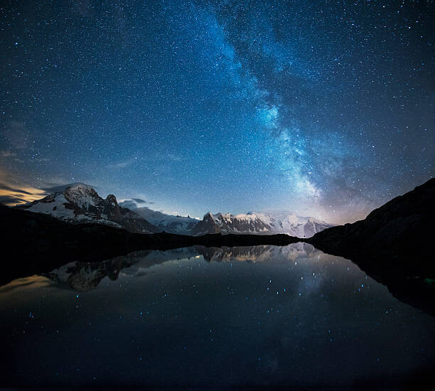 Westend61 Umělecká fotografie France, Mont Blanc, Lake Cheserys, Milky, Westend61, (40 x 35 cm)
