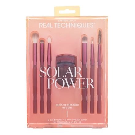 Real Techniques Solar Power Molten Metallic Eye Set odstín červená sada: silikonový štětec 092 Silicone Glitter Brush 1ks + kosmetický štětec 093 Fine Liner 1ks + kosmetický štětec 094 Smudge Brush 1ks + kosmetický štětec 095 Pointed Crease