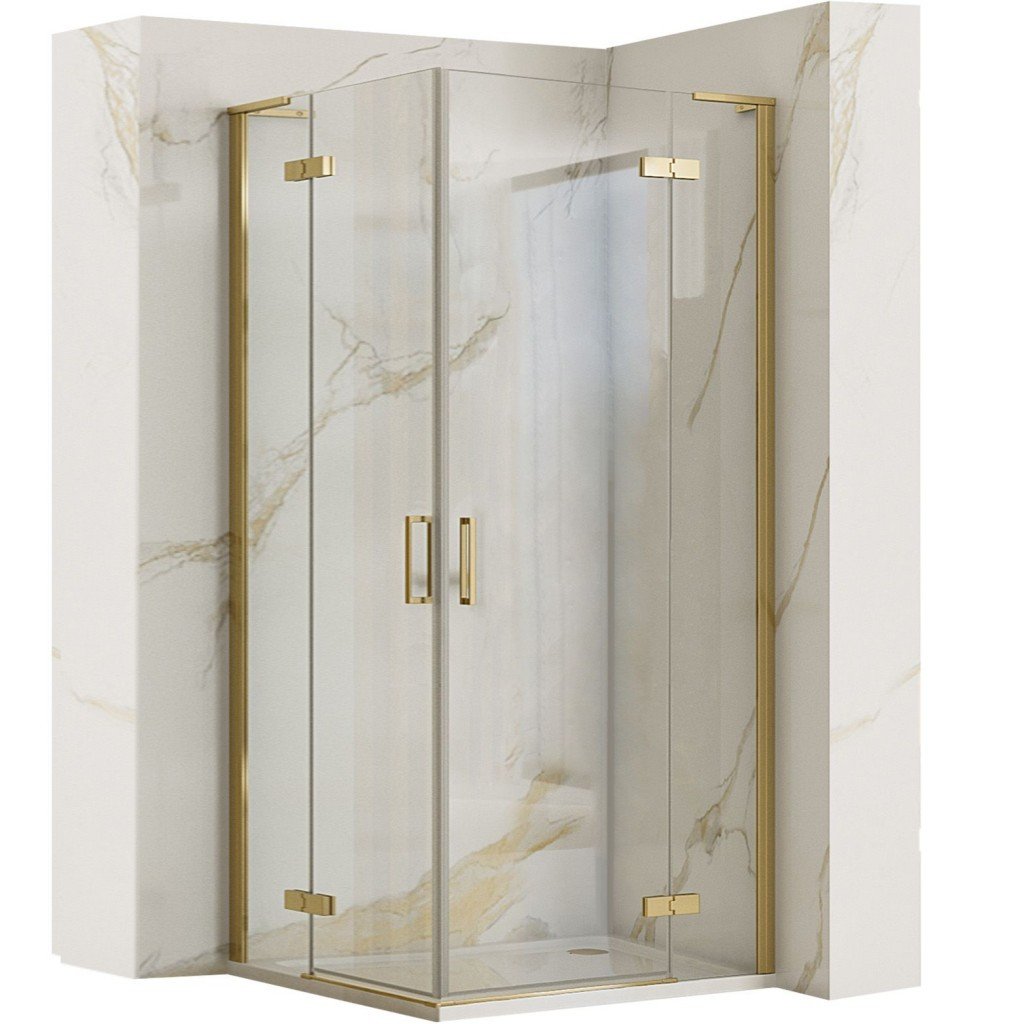 REA/S Sprchová kabina Hugo 80x90 Gold Brush Dveře: 80 Dveře: 90 KPL-K8410