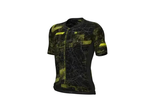 Alé PR-E Town pánský cyklistický dres krátký rukáv Giallo Fluo Paris vel. M