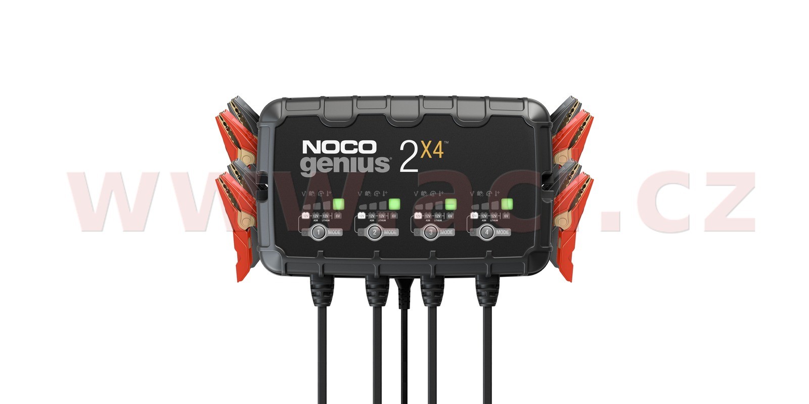 Nabíječka pro nabíjení 4 baterií NOCO 2x4, 6/12 V, 2-40 Ah, 2 A
