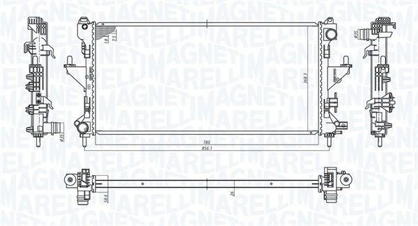 Chladič, chlazení motoru MAGNETI MARELLI 350213198200