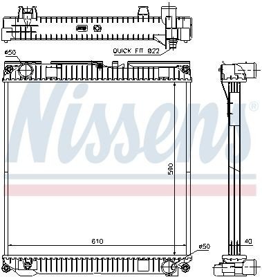 Chladič, chlazení motoru NISSENS 67224A