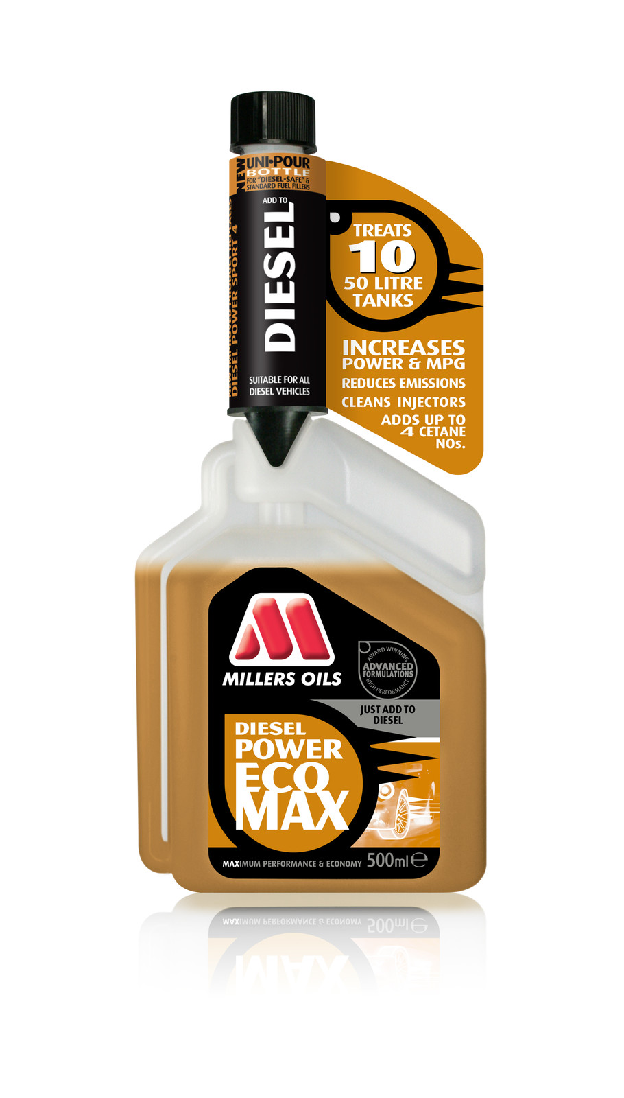 Millers Oils DIESEL POWER ECOMAX - Vysoce výkonná aditivace nafty - 500ml