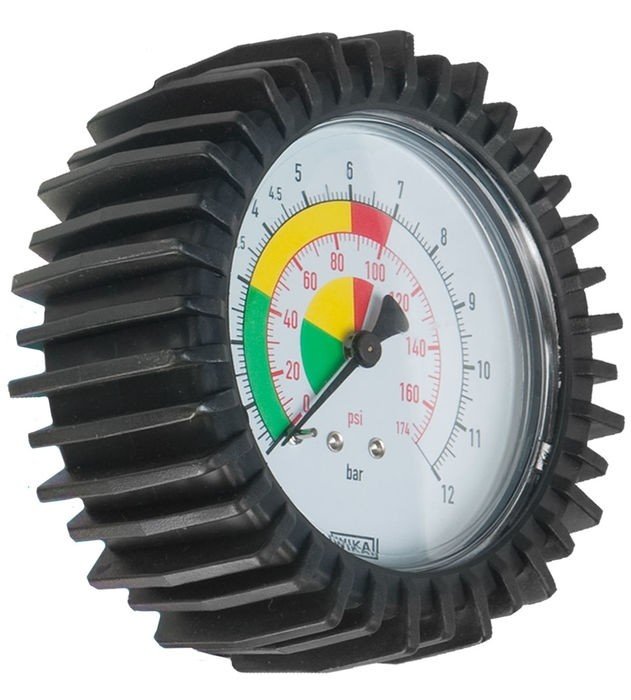 Manometr pro pneuhustič PRO O 80 mm, cejchovatelný