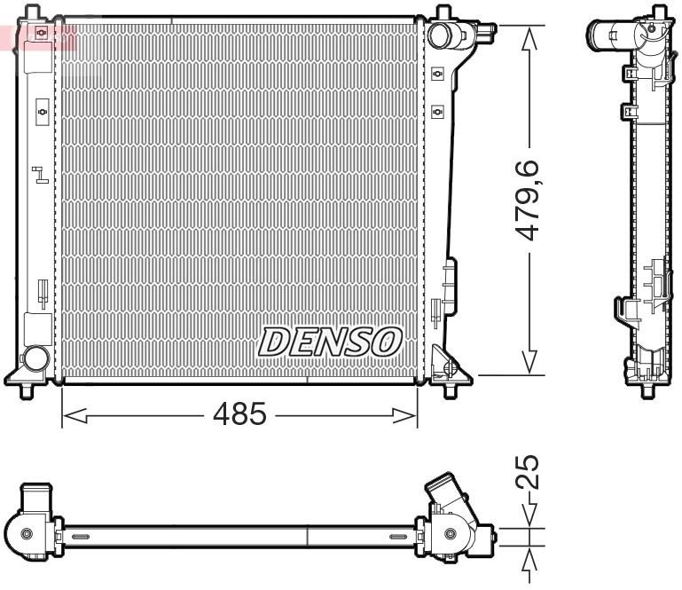 Chladič, chlazení motoru DENSO DRM41031