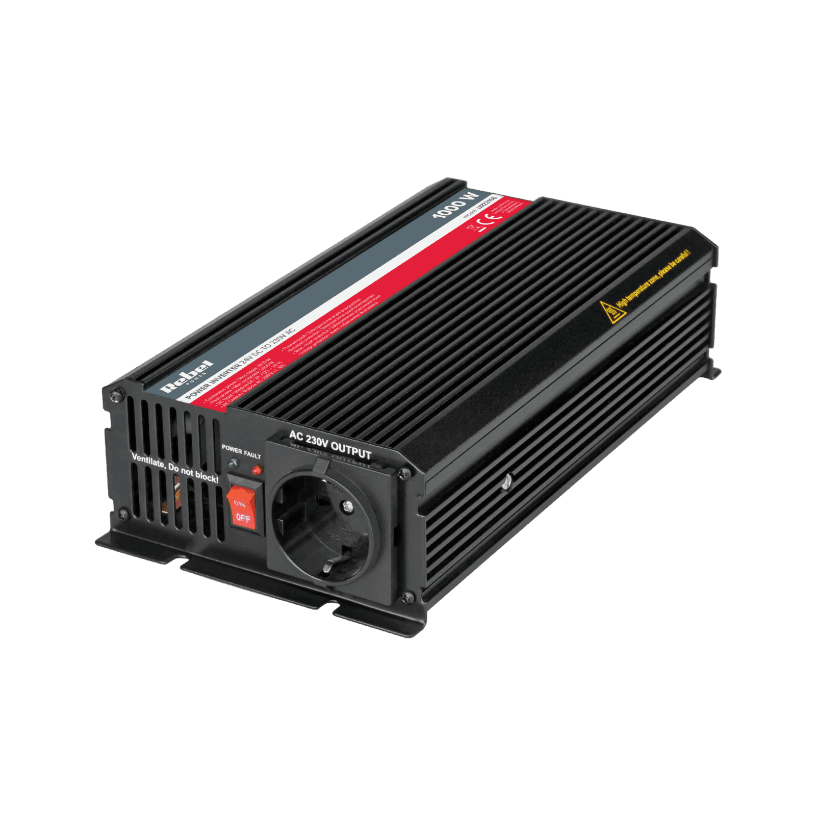 Měnič REBEL 24V/230V 1000W (F:německá zásuvka)