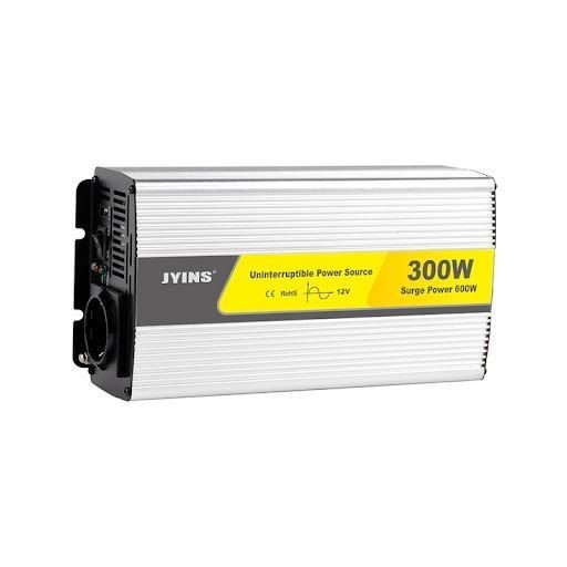 Měnič 12V/230V plus UPS 300W, JYINS, čistá sinusovka, zásuvka EURO
