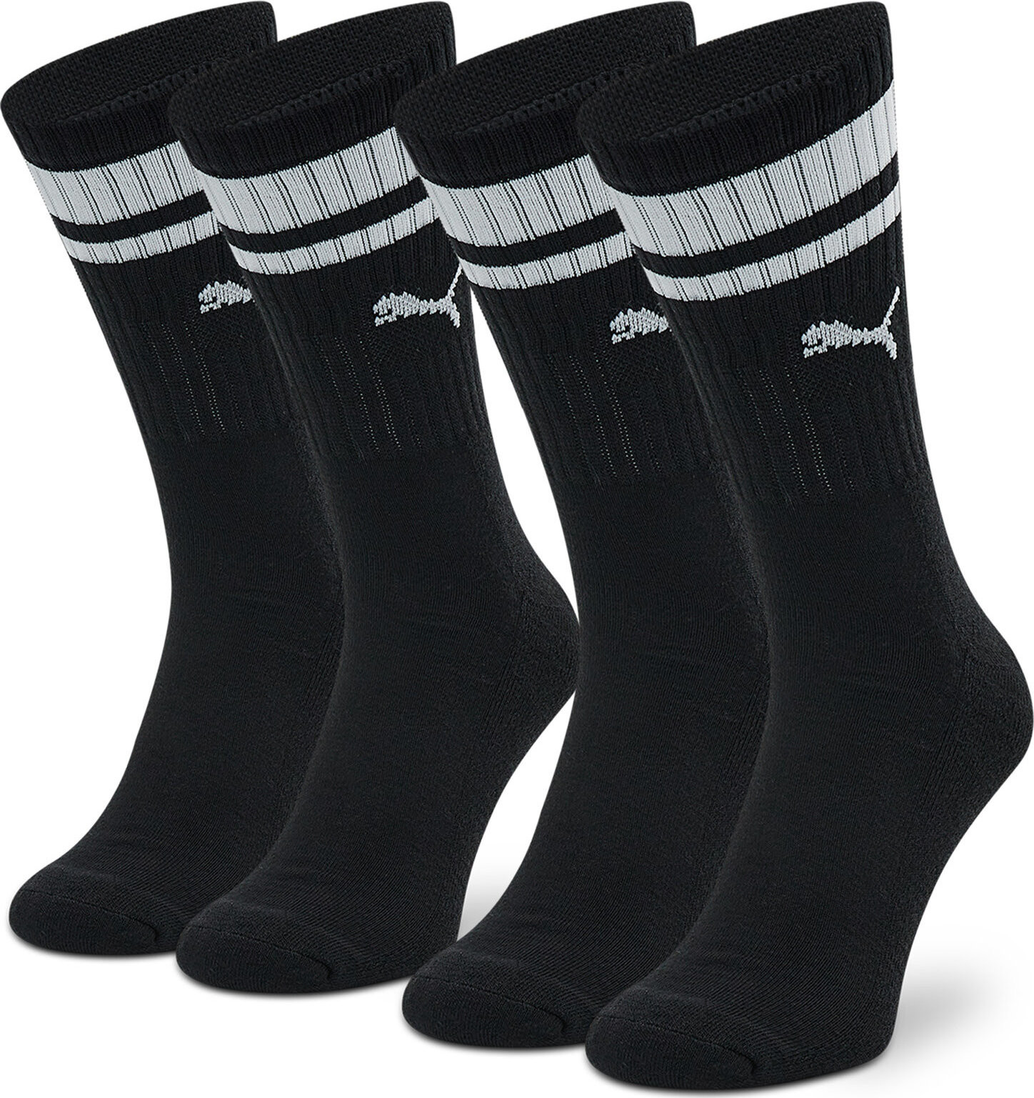 Sada 2 párů vysokých ponožek unisex Puma 907944 Black 01