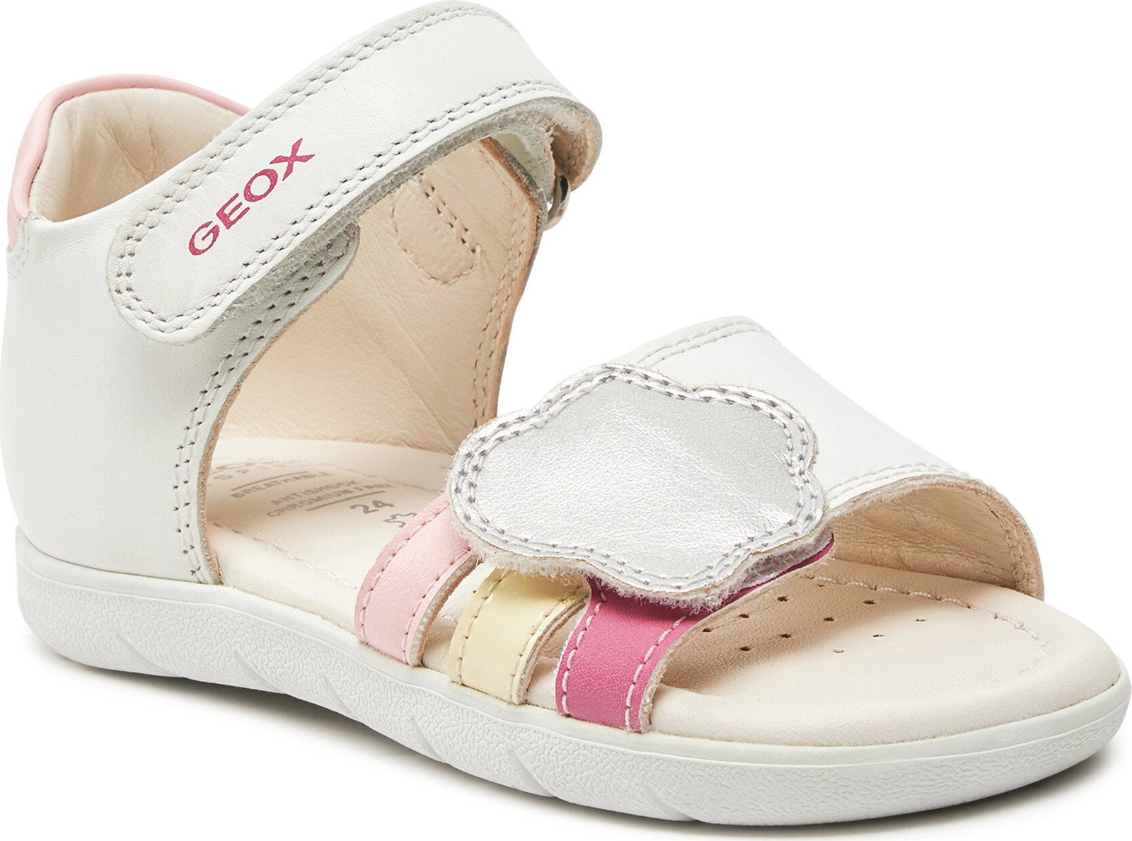 Sandály Geox B Sandal Alul Girl B451YA 085NF C0653 S White/Multicolor