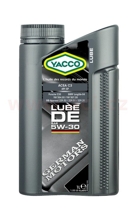 Motorový olej 5W-30 YACCO LUBE DE - 1L