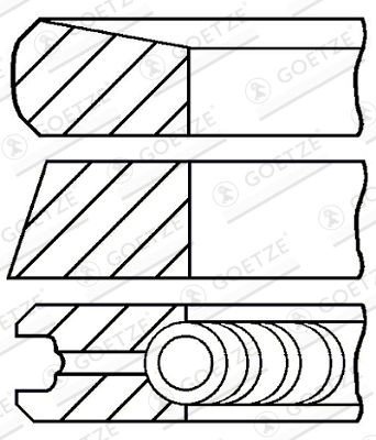 Sada pístních kroužků GOETZE ENGINE 08-373800-00