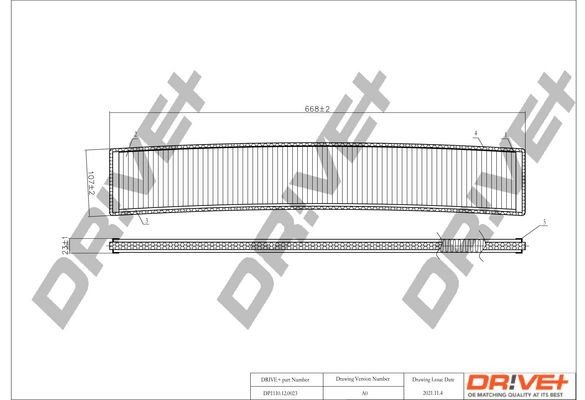 Filtr, vzduch v interiéru DRIVE DP1110.12.0023