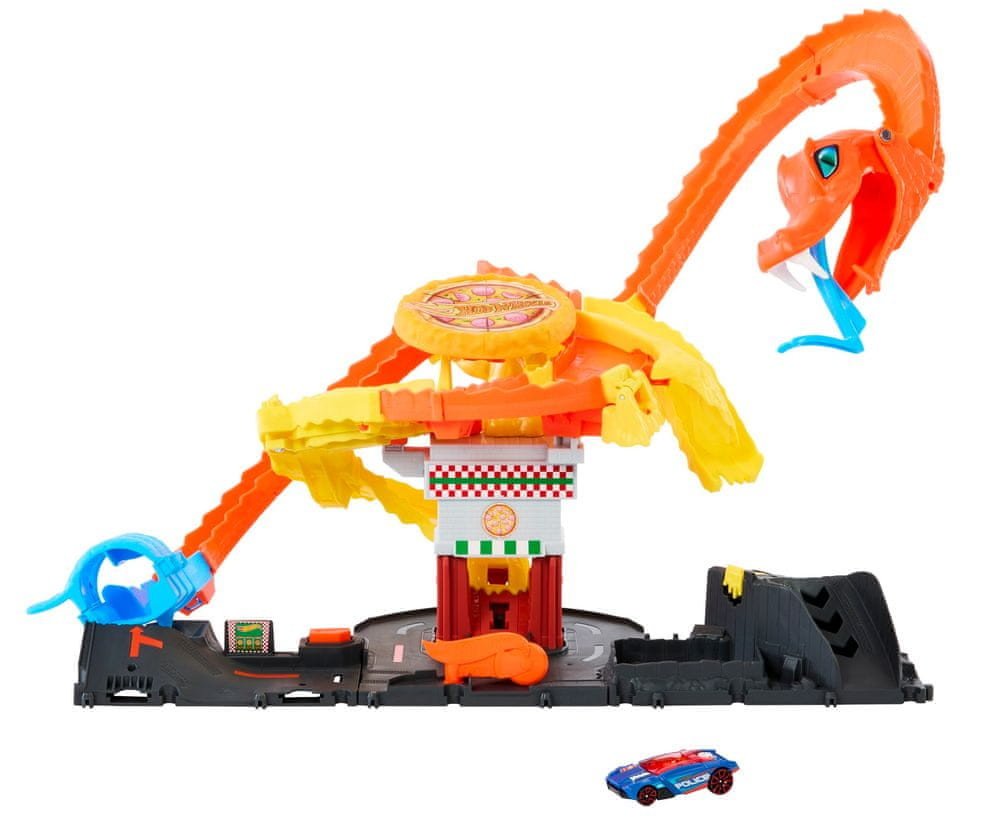 Hot Wheels City Hladová kobra útočí na pizzerku HTN81