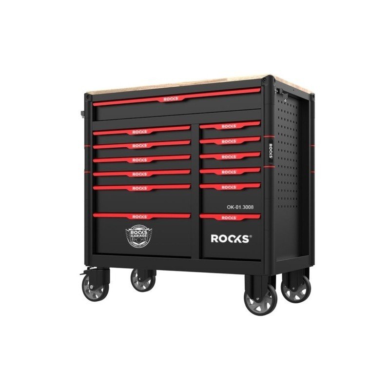 Dílenský montážní vozík ROOKS Strong Garage XXL s nářadím - 485 Dílů