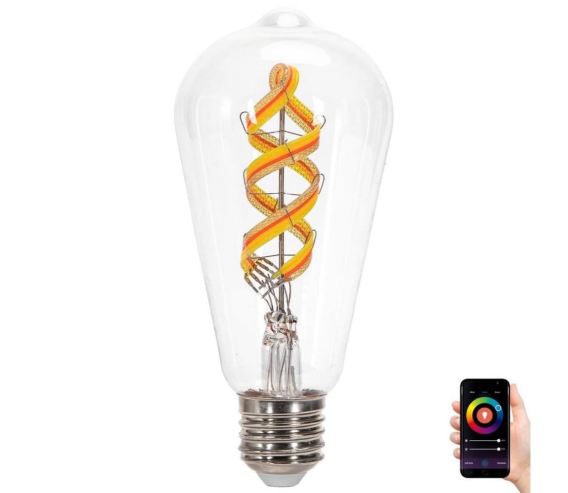 B.V. LED RGBW Žárovka FILAMENT ST64 E27/4,9W/230V 2700-6500K -