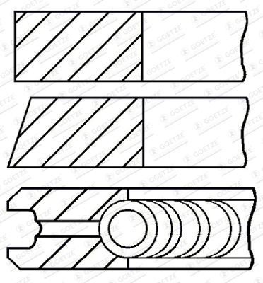 Sada pístních kroužků GOETZE ENGINE 08-429300-10