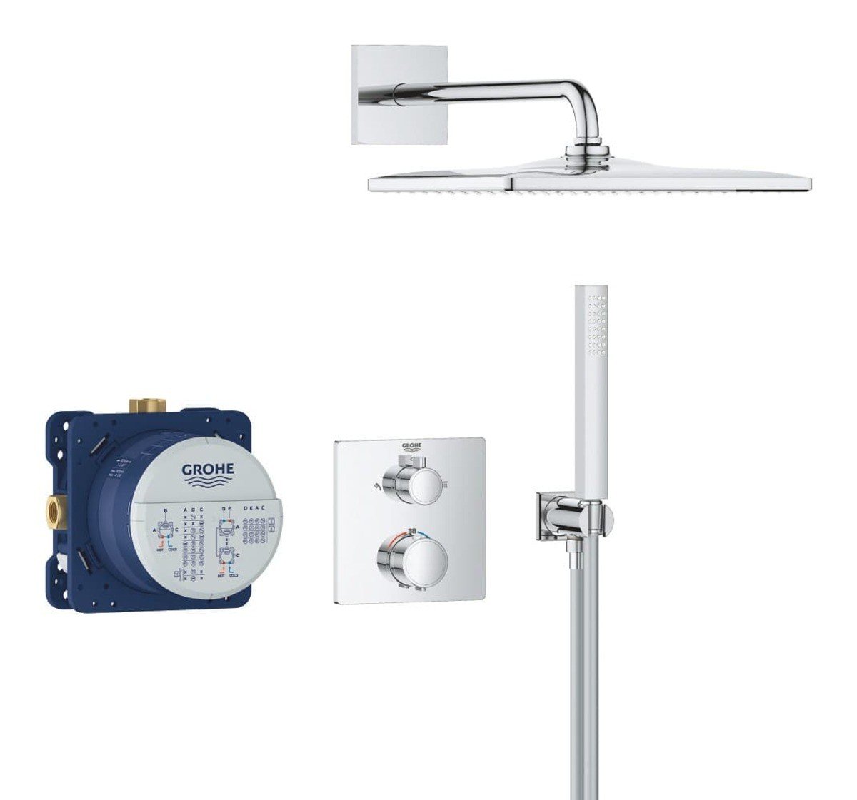 Sprchový systém Grohe Precision včetně podomítkového tělesa chrom 34881000