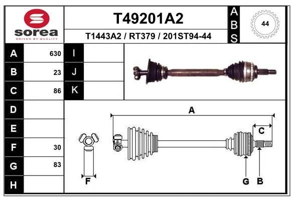 Hnací hřídel EAI T49201A2