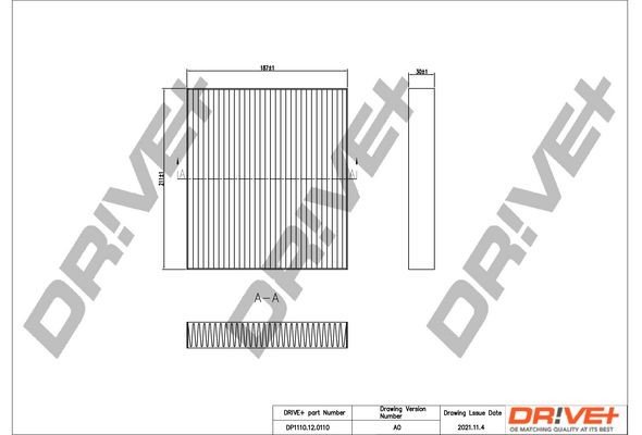 Filtr, vzduch v interiéru DRIVE DP1110.12.0110