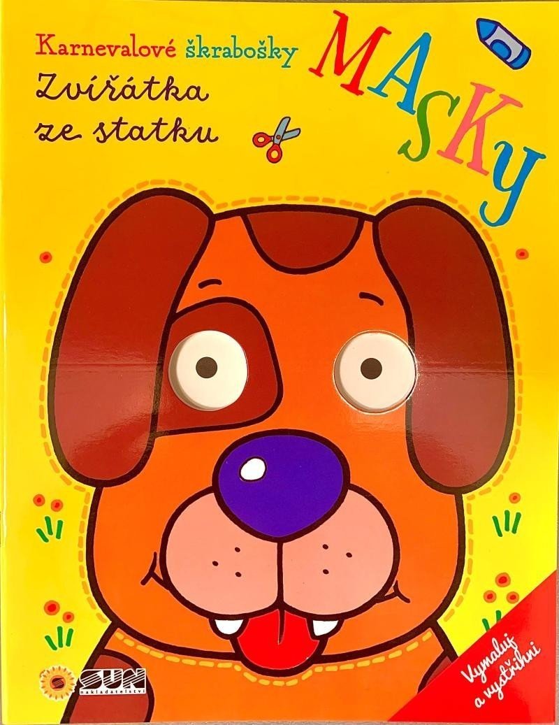 Karnevalové škrabošky - Zvířátka ze statku