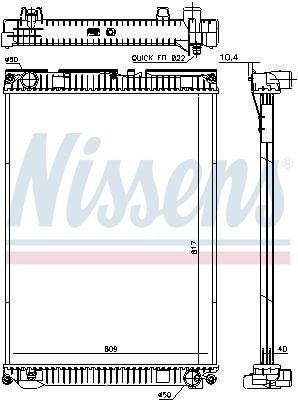 Chladič, chlazení motoru NISSENS 628763