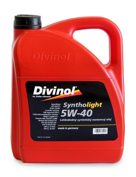 Motorový olej 5W-40 DIVINOL Syntholight - 5L